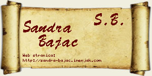Sandra Bajac vizit kartica